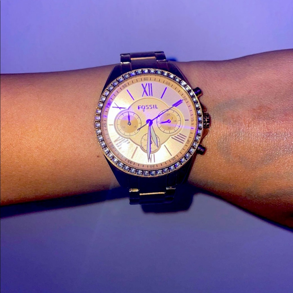 Rose Gold Fossil Watch